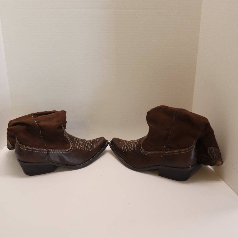 Soda Women's Western Slouchy Boots Size 7.5 with some cracking on the inside - Picture 3 of 11